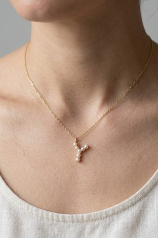 Collier Initiales Y - Doré
