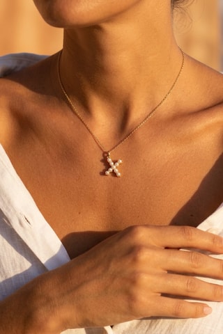 Collier Initiales X - Doré