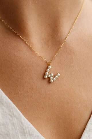 Collier Initiales W - Doré