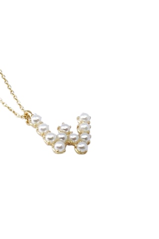 Collier Initiales W - Doré