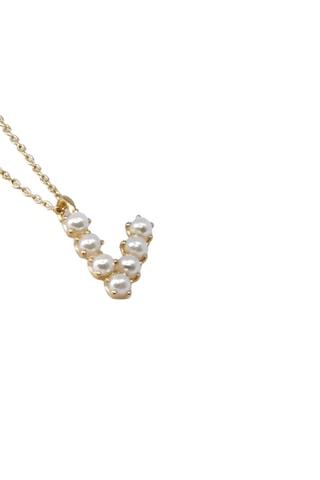 Collier Initiales V - Doré