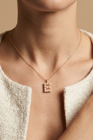 Collier Initiales E - Doré