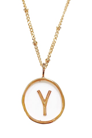 Collier Initiales Y - Doré