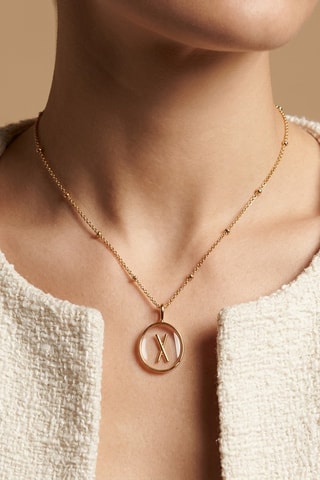 Collier Initiales X - Doré