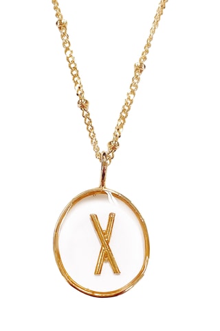 Collier Initiales X - Doré
