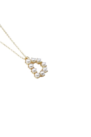 Collier Initiales D - Doré