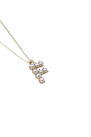 Collier Initiales F - Doré