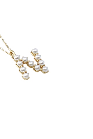 Collier Initiales N - Doré