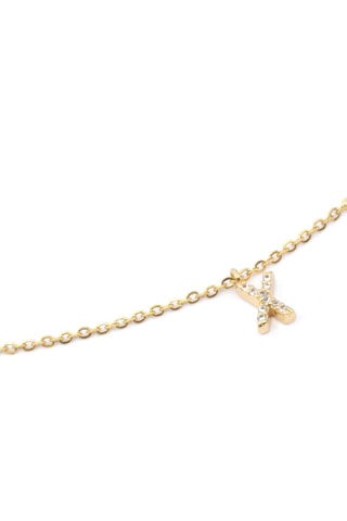Collier Initiales X - Doré