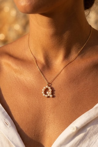 Collier Initiales Q - Doré