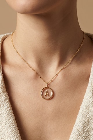 Collier Initiales A - Doré