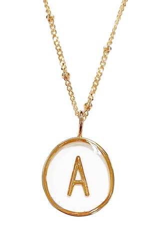 Collier Initiales A - Doré