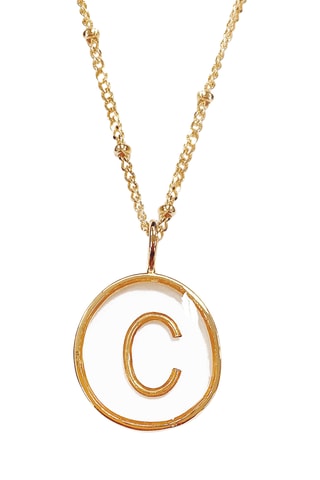 Collier Initiales C - Doré