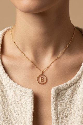 Collier Initiales B - Doré