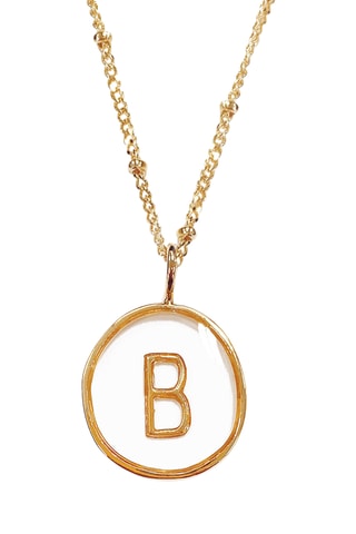 Collier Initiales B - Doré