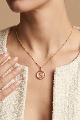 Collier Initiales S - Doré