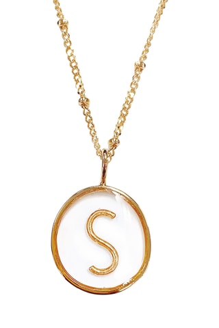 Collier Initiales S - Doré