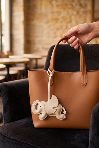 Porte-clés Bestiaire Eléphant - Beige