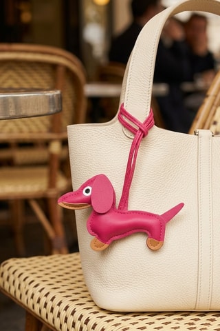 Porte-clés Bestiaire Teckel - Fuchsia