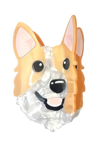 Pince à cheveux Bestiaire Corgi - Beige