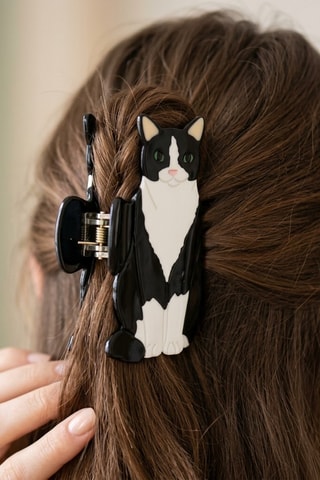 Pince à cheveux Bestiaire Chat - Noir
