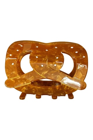 Pince à cheveux Résine Bretzel - Marron