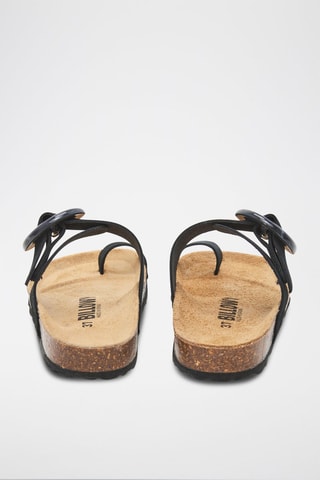 Sandales en nubuck - Gris et noir
