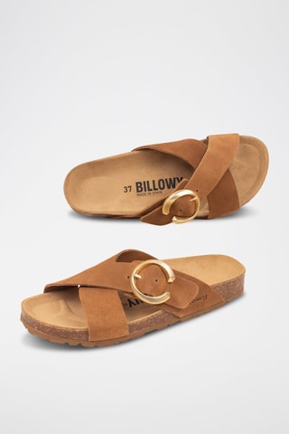 Mules en cuir Rosso - Marron