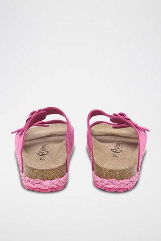 Mules plateformes en nubuck - Rose