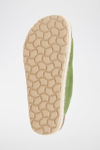 Mules plateformes en nubuck - Vert