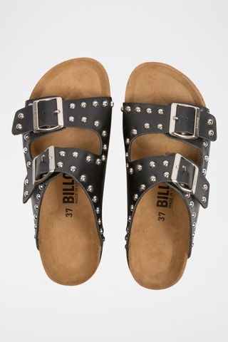 Mules en cuir Rosso - Noir
