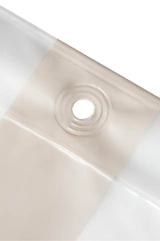 Cortina de ducha - 180 x 200 cm - Beige y blanco