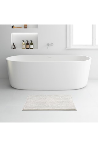 Alfombra de baño - 80 x 50 cm - Blanco