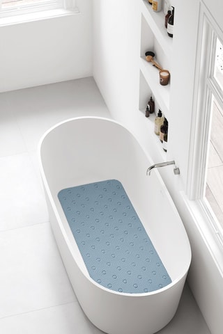Alfombra de baño antideslizante - 45 x 91 cm - Azul