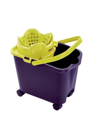 Cubo escurridor bifase con ruedas - 14 l