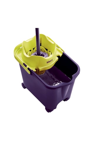 Cubo escurridor bifase con ruedas - 14 l