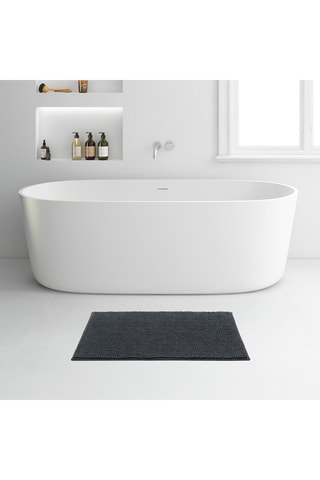 Alfombra de baño - 80 x 50 cm - Gris