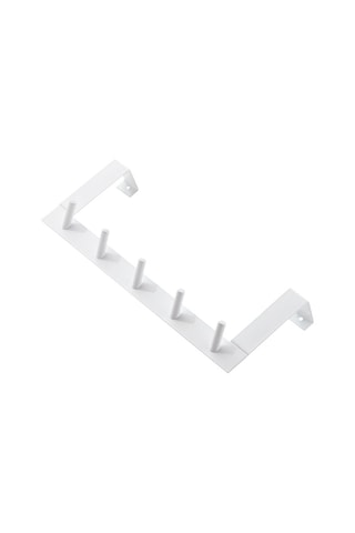 Perchero de puerta con 5 ganchos - Blanco