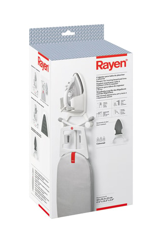 Soporte mural para tabla y plancha - Blanco - 40 x 18 x 15 cm