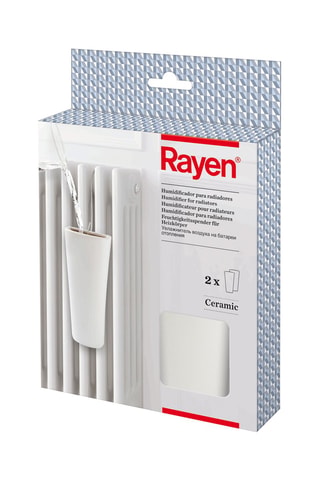 2 humidificadores de cerámica para radiadores - Blanco
