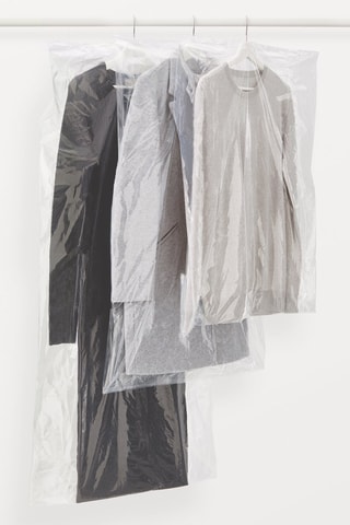3 fundas para ropa - Transparente
