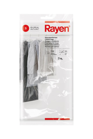 3 fundas para ropa - Transparente