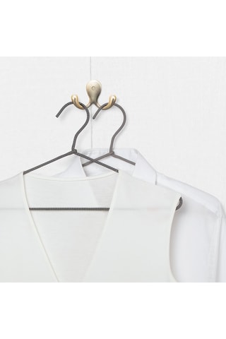 6 perchas antideslizantes - Negro y blanco