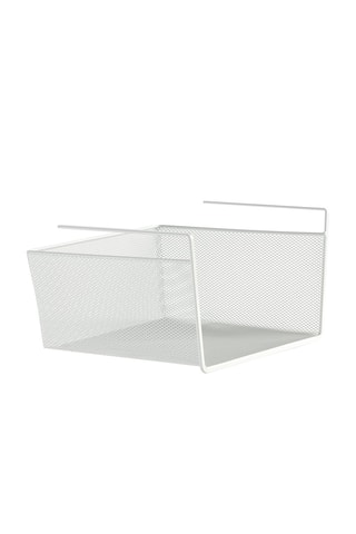 Cesta para colgar en estantería - 30 x 15 x 25 cm - Blanco