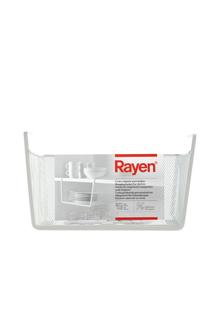 Cesta para colgar en estantería - 30 x 15 x 25 cm - Blanco