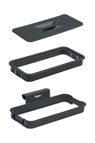 Soporte para bolsa de basura - Negro