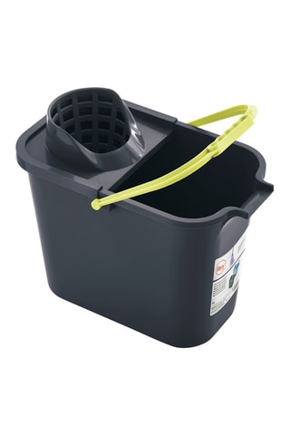 Cubo con escurridor - 12 l - Negro
