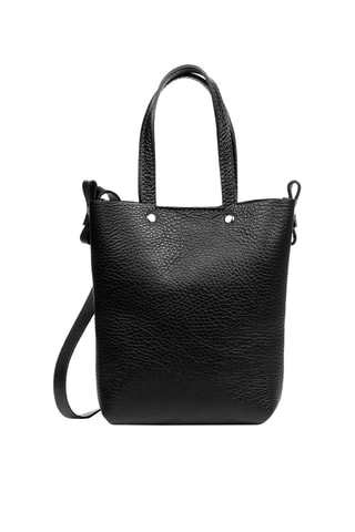 Sac porté épaule en cuir - Noir