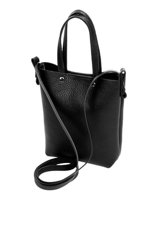 Sac porté épaule en cuir - Noir