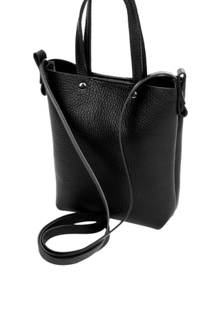 Sac porté épaule en cuir - Noir